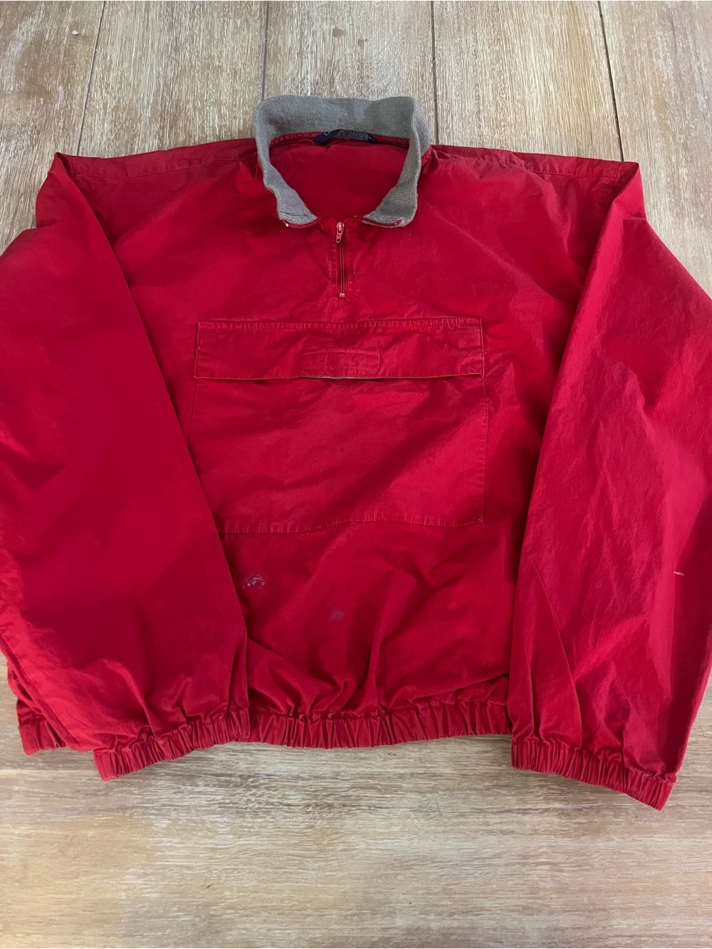 Ralph Lauren Red Pullover with Khaki Trim
